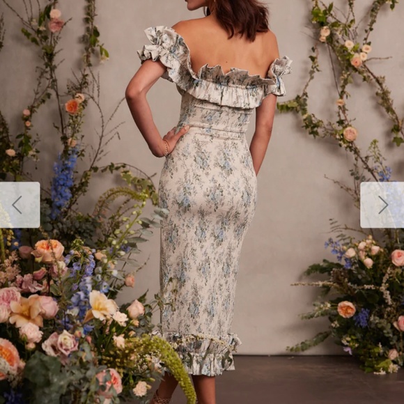 V. Chapman the Lilac Dress in Blue Bouquet - Picture 4 of 5